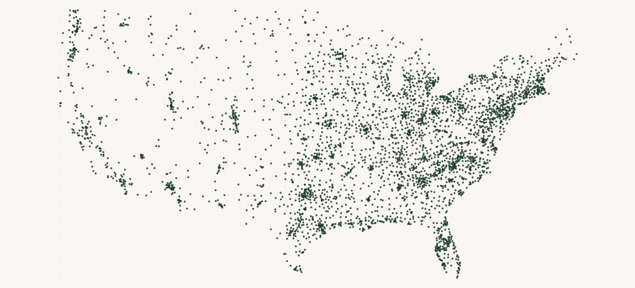 Map of where the Carry-On Trailer Dealers are