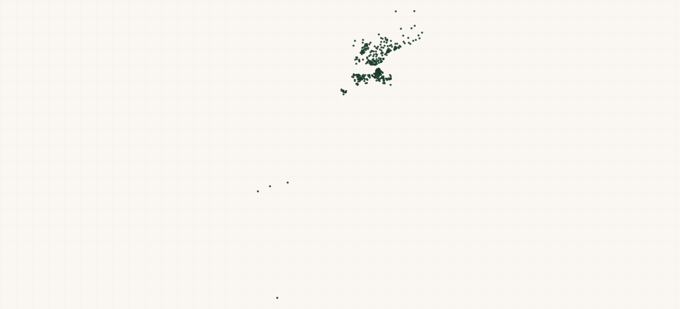 Map of where the Caruso's Natural Health Retailers are