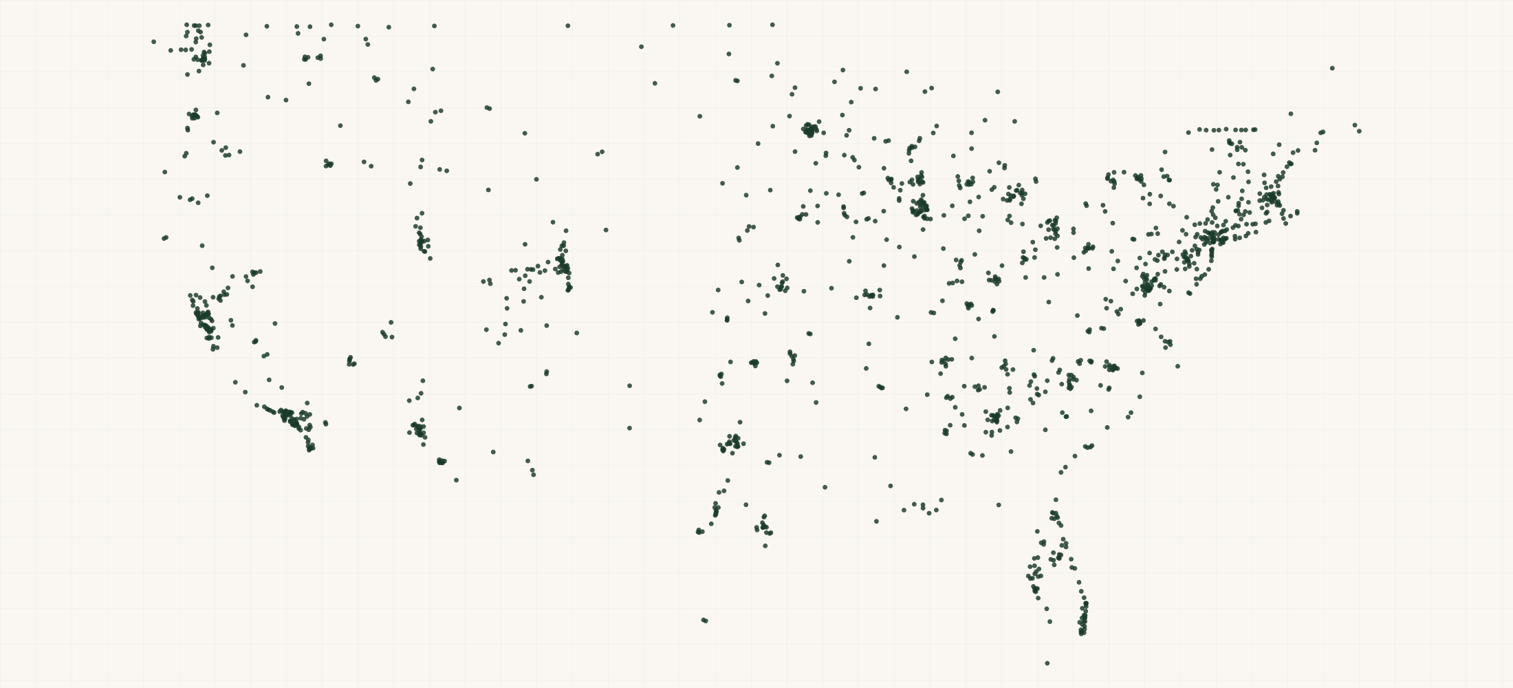 Map of where the Chamois Butt'r Retailers are