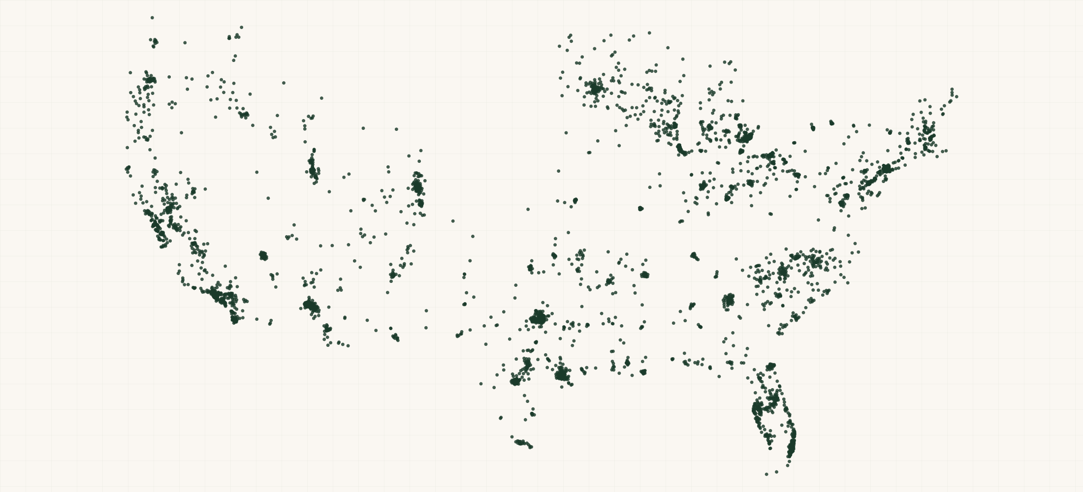 Map of where the US Charter Schools are