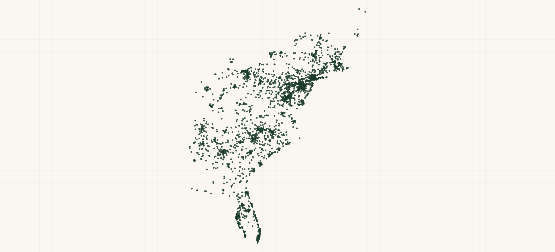 Map of where the Chesapeake Flooring Retailers are