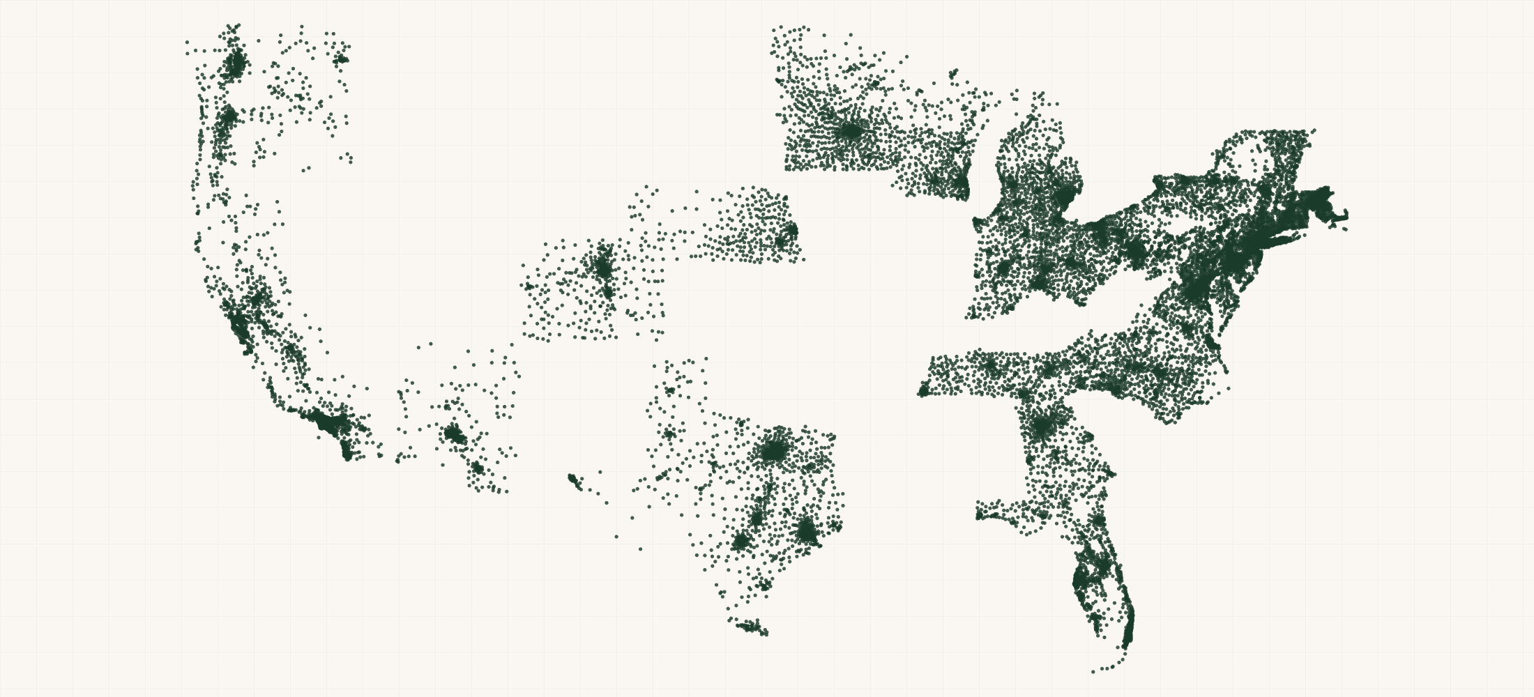 Map of where the Licensed Childcare Providers are