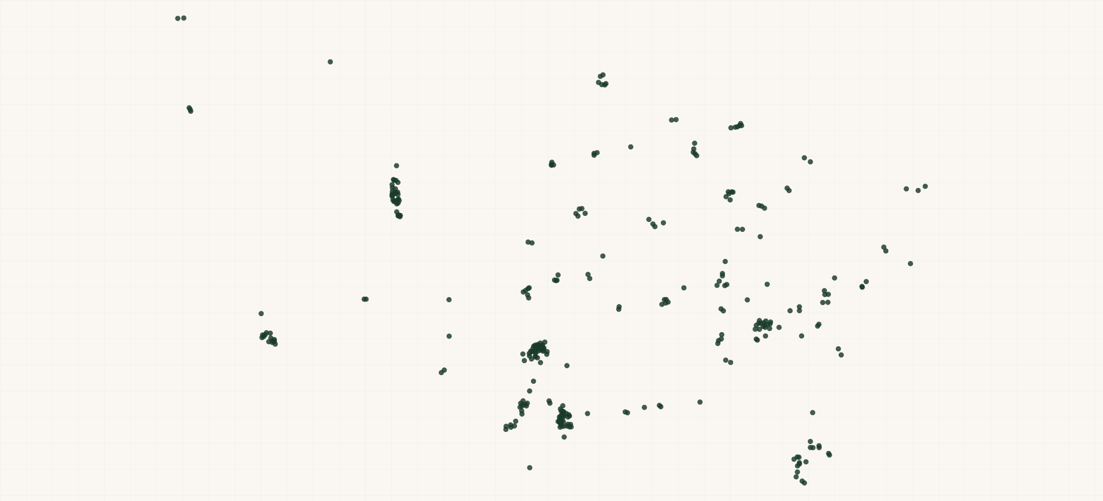 Map of where the Christian Brothers Automotive Locations are