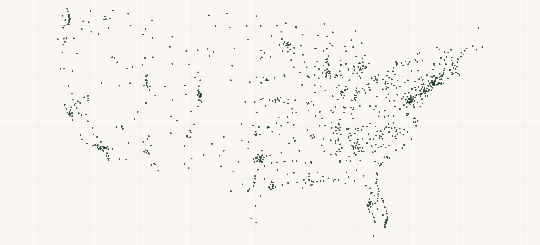 Map of where the Civil Air Patrol Squadrons are