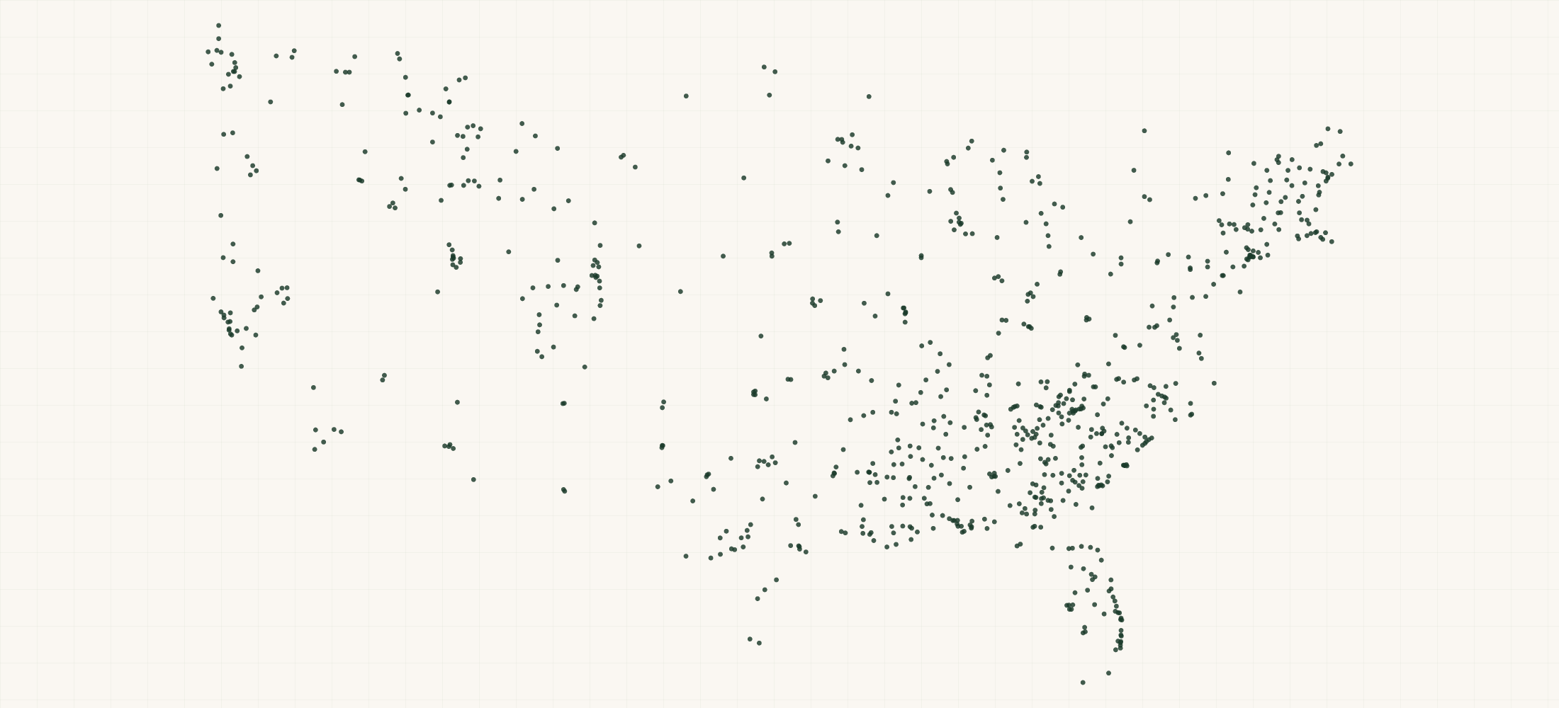 Map of where the CliC Eyewear Retailers are