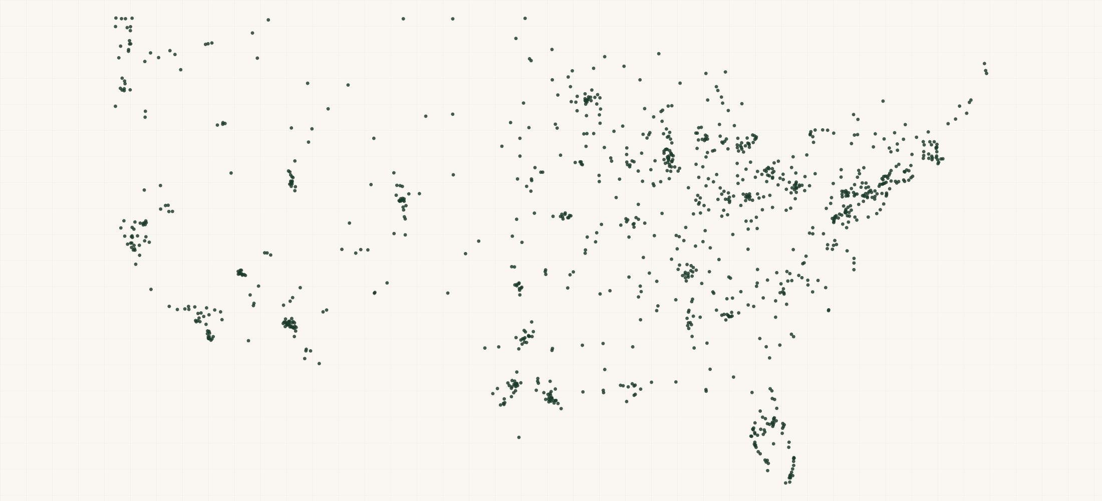 Map of where the Clopay Garage Door Dealers are