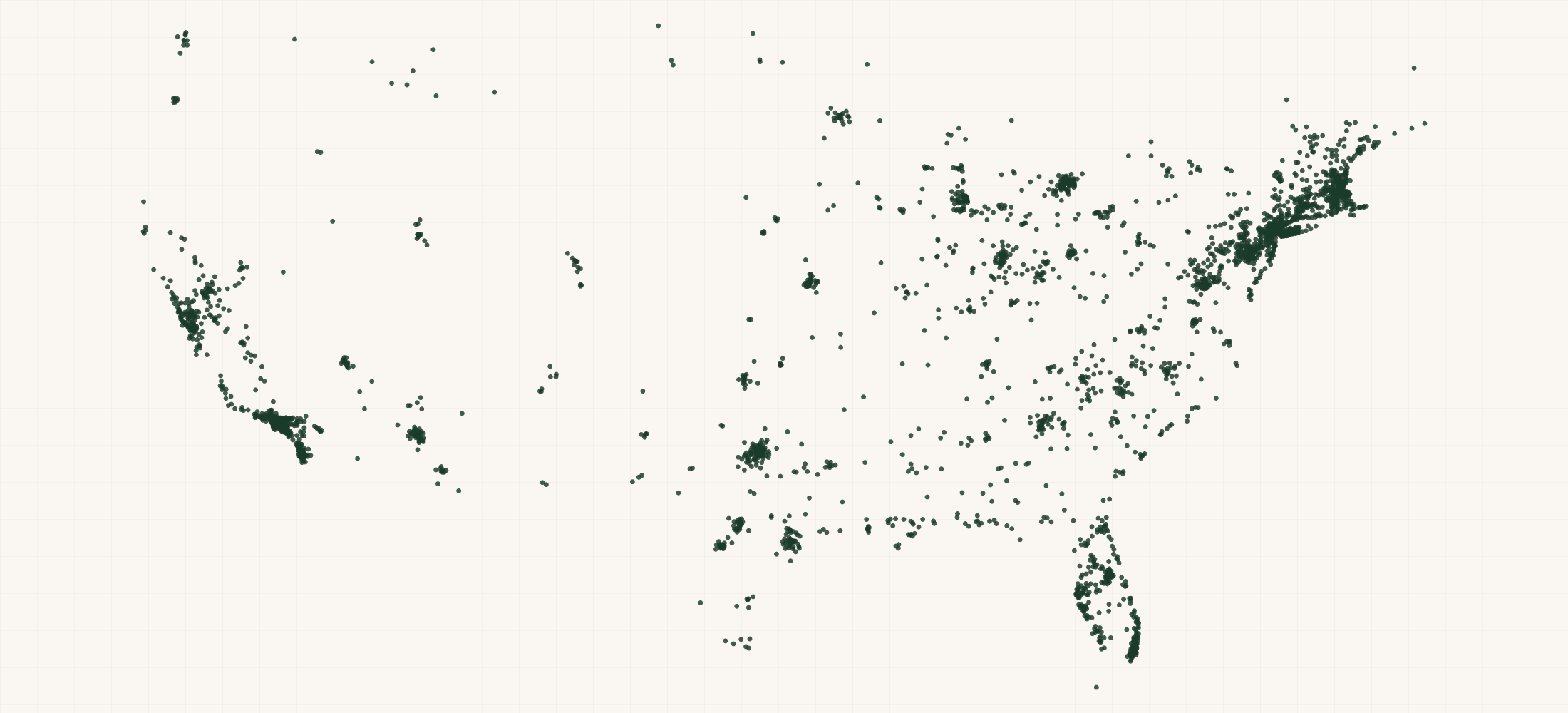 Map of where the CLUTCH Glue Retailers are