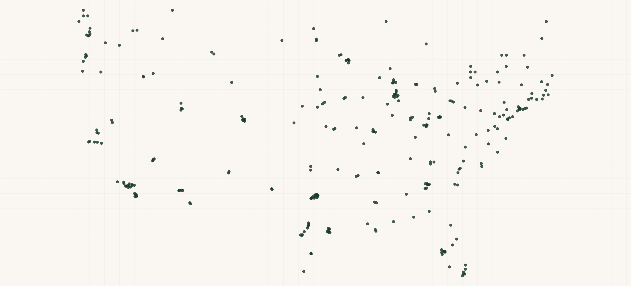 Map of where the CM Bakeware Retailers are