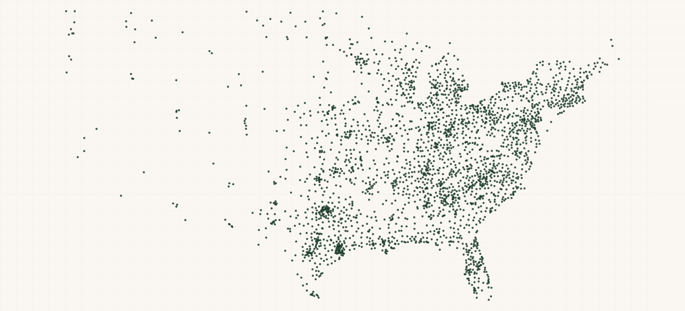Map of where the CodeBlue Retailers are
