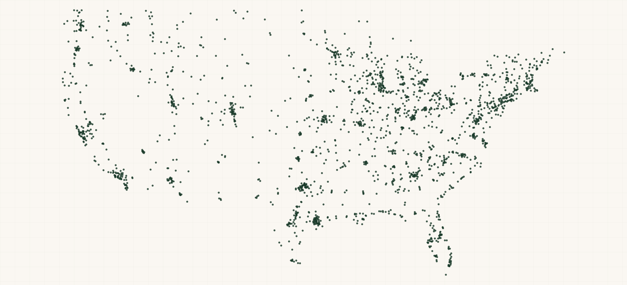 Map of where the Coghlan's Retailers are