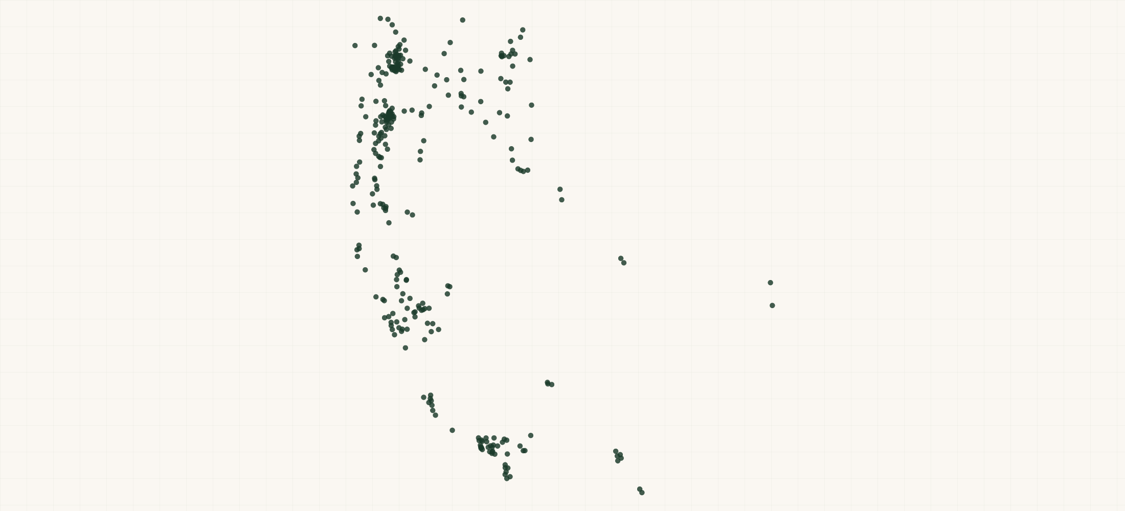 Map of where the Columbia Bank Branches are