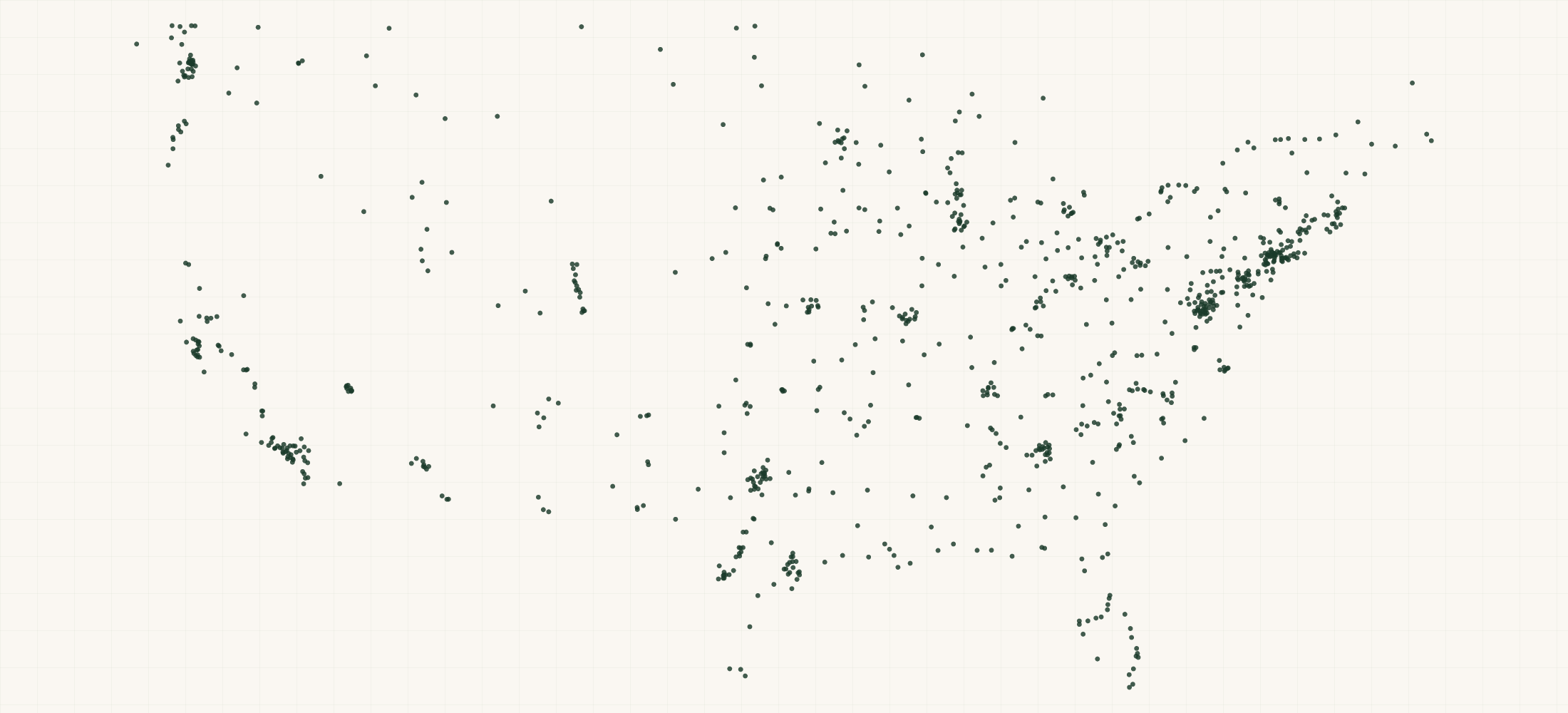 Map of where the Conn Selmer Retailers are