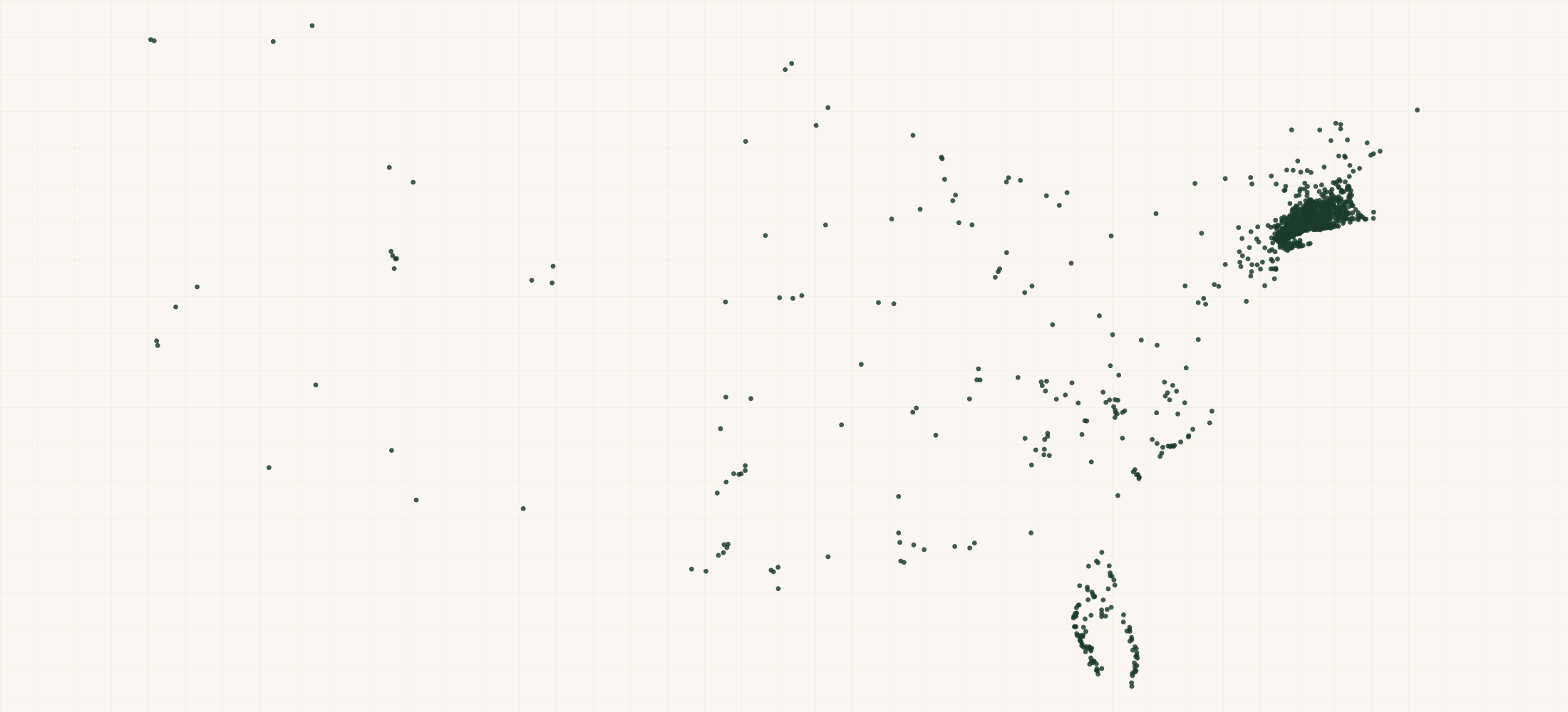 Map of where the Connecticut Licensed Electrical Contractors are