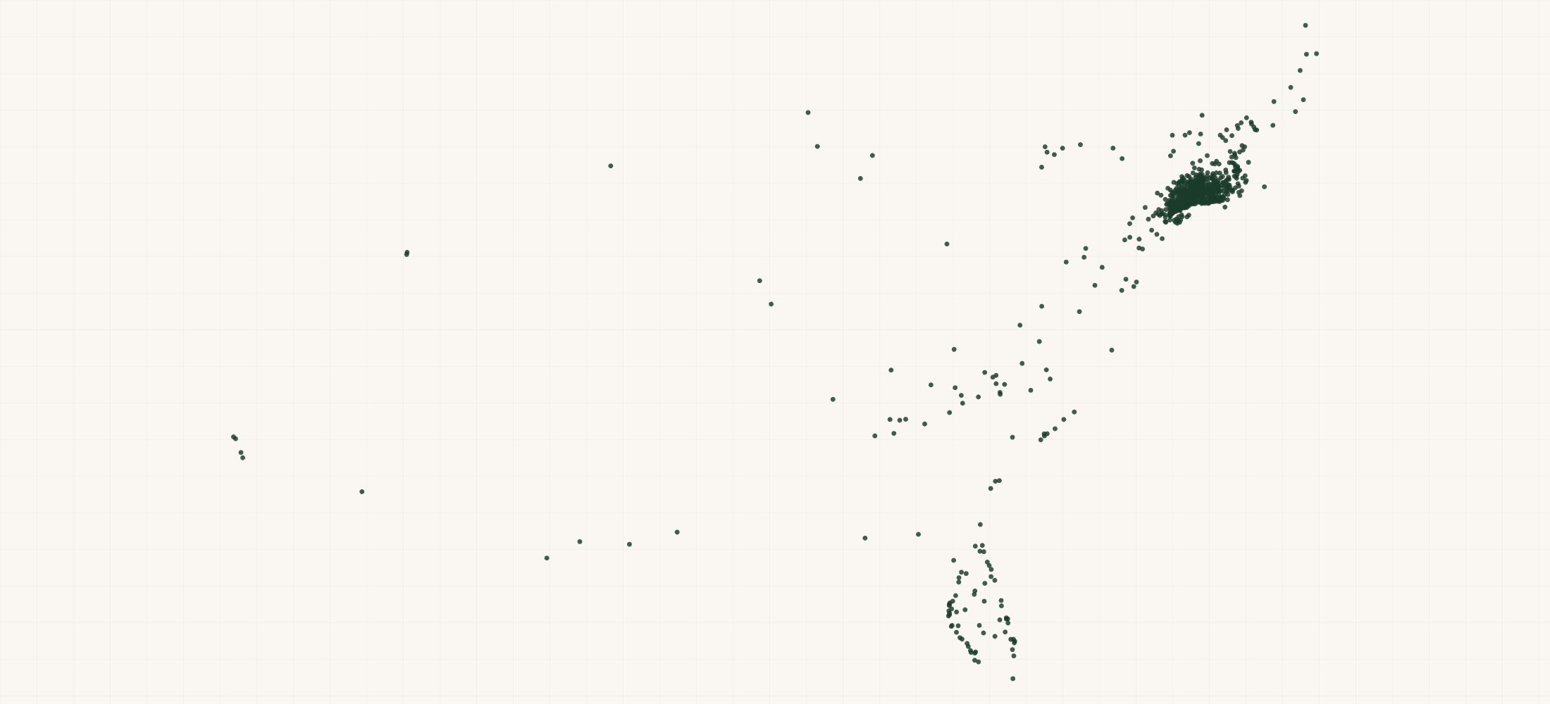 Map of where the Connecticut Licensed HVAC Contractors are