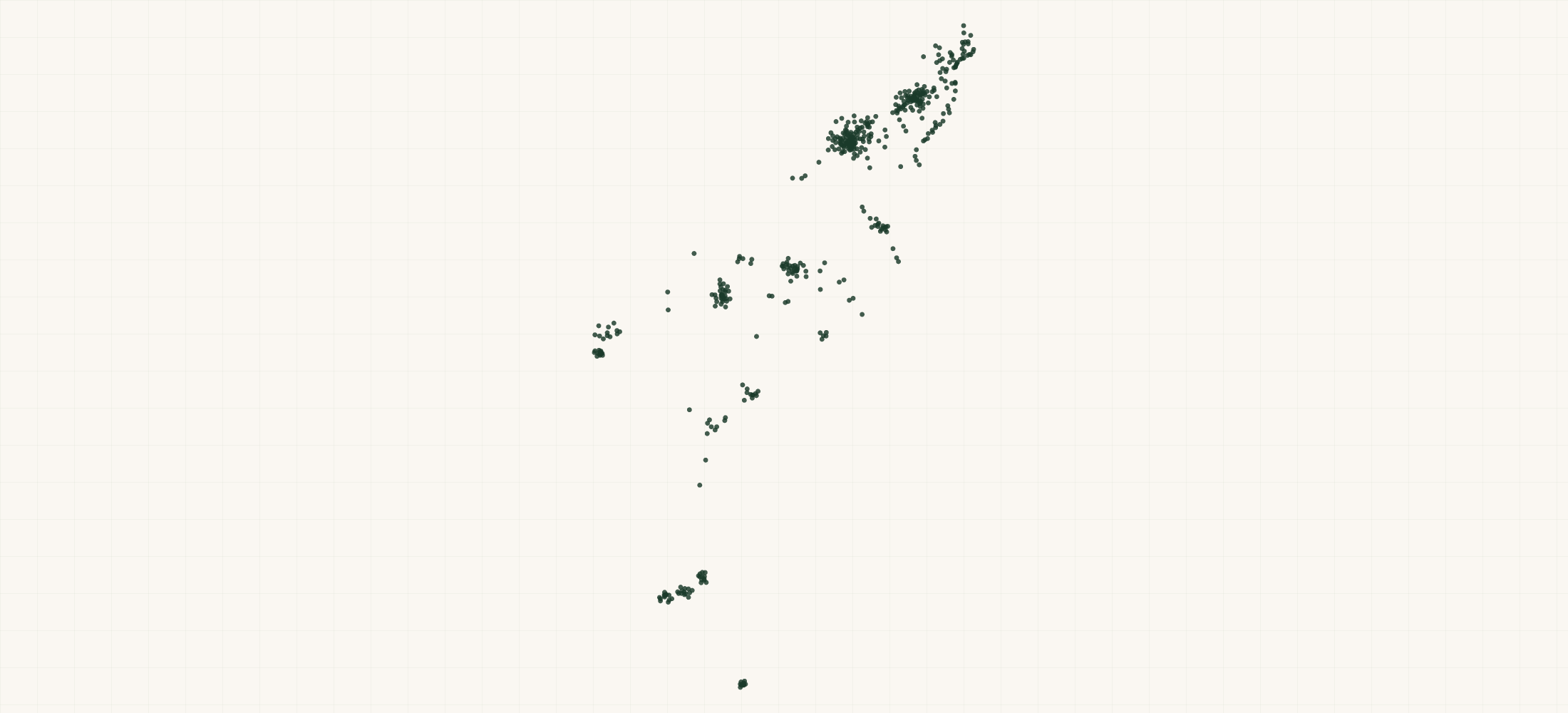 Map of where the Consalo Family Farms Retailers are