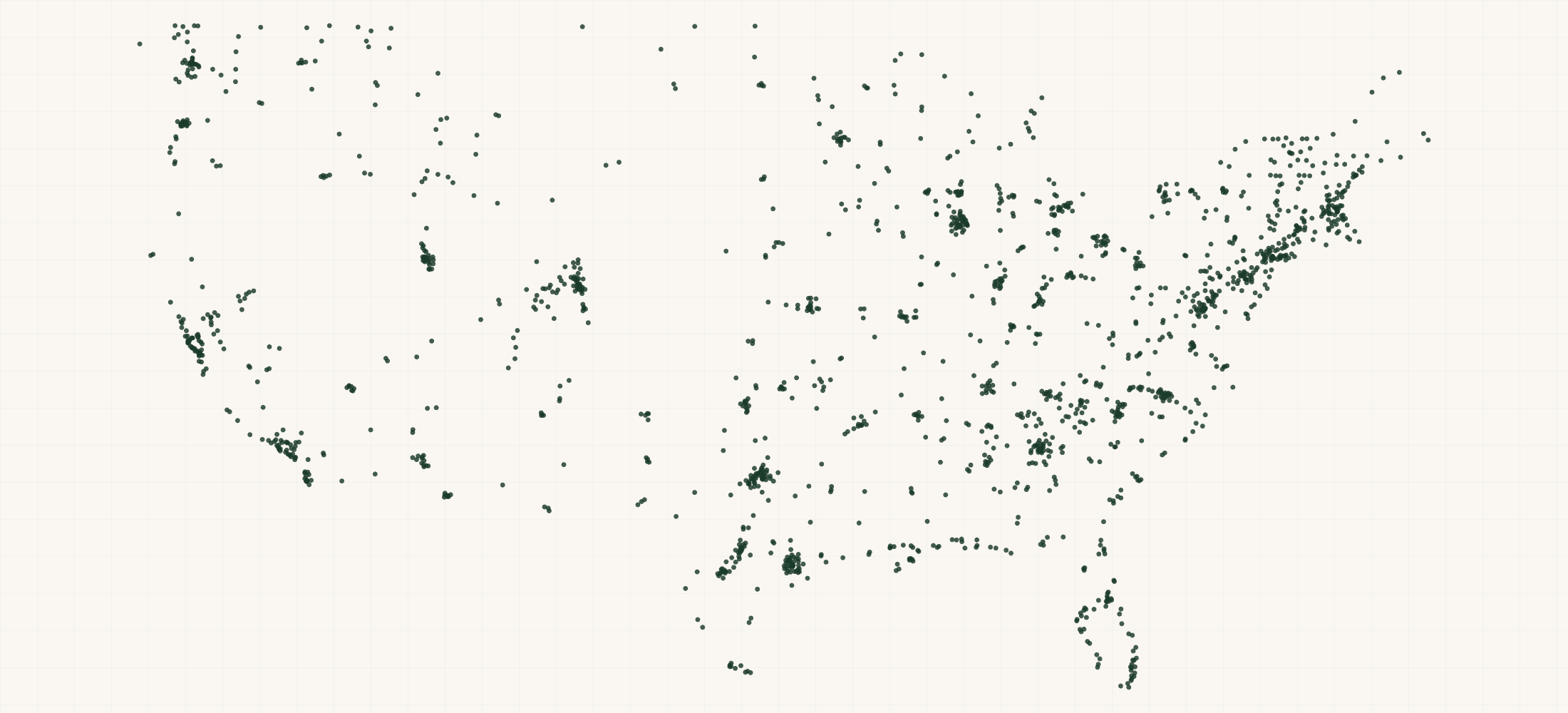 Map of where the Cotopaxi Retailers are