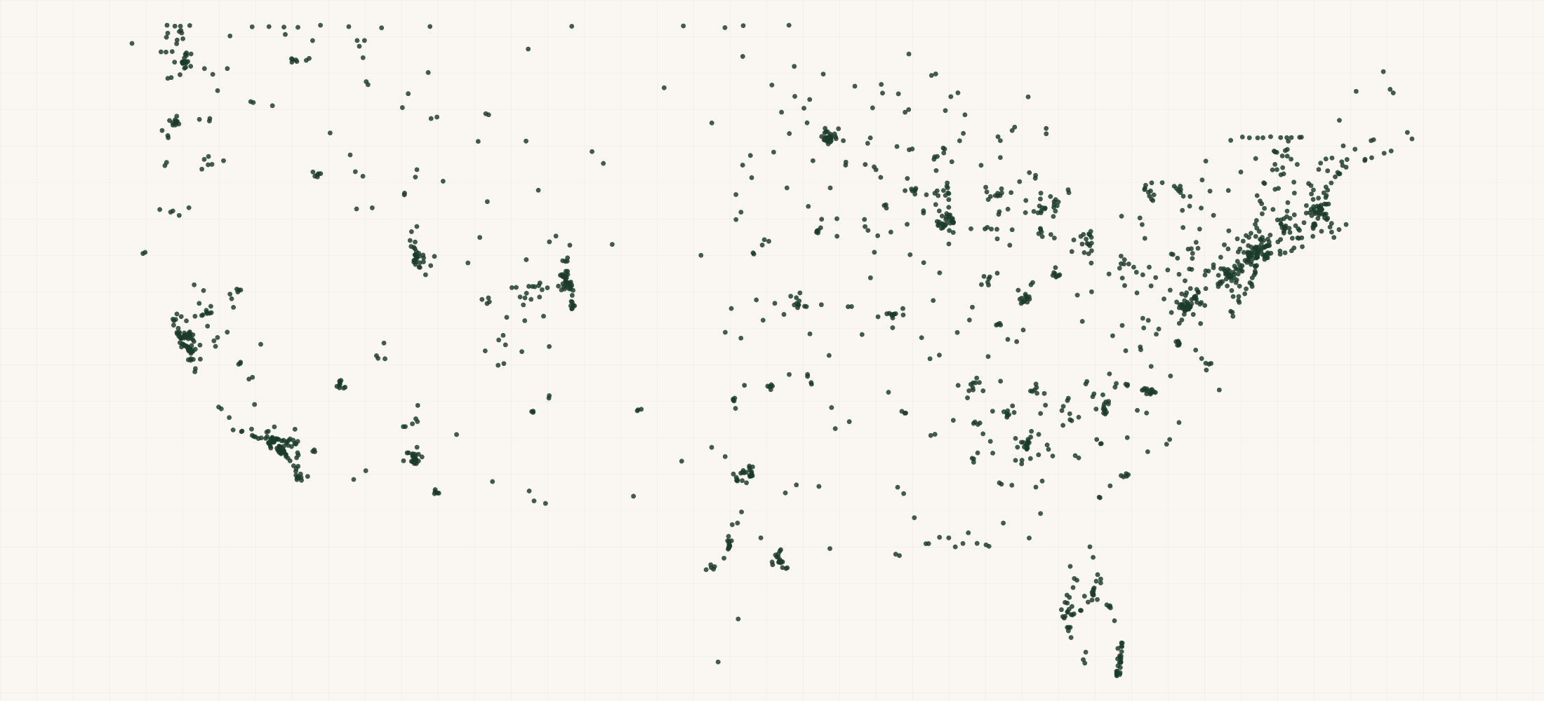 Map of where the Crank Brothers Retailers are