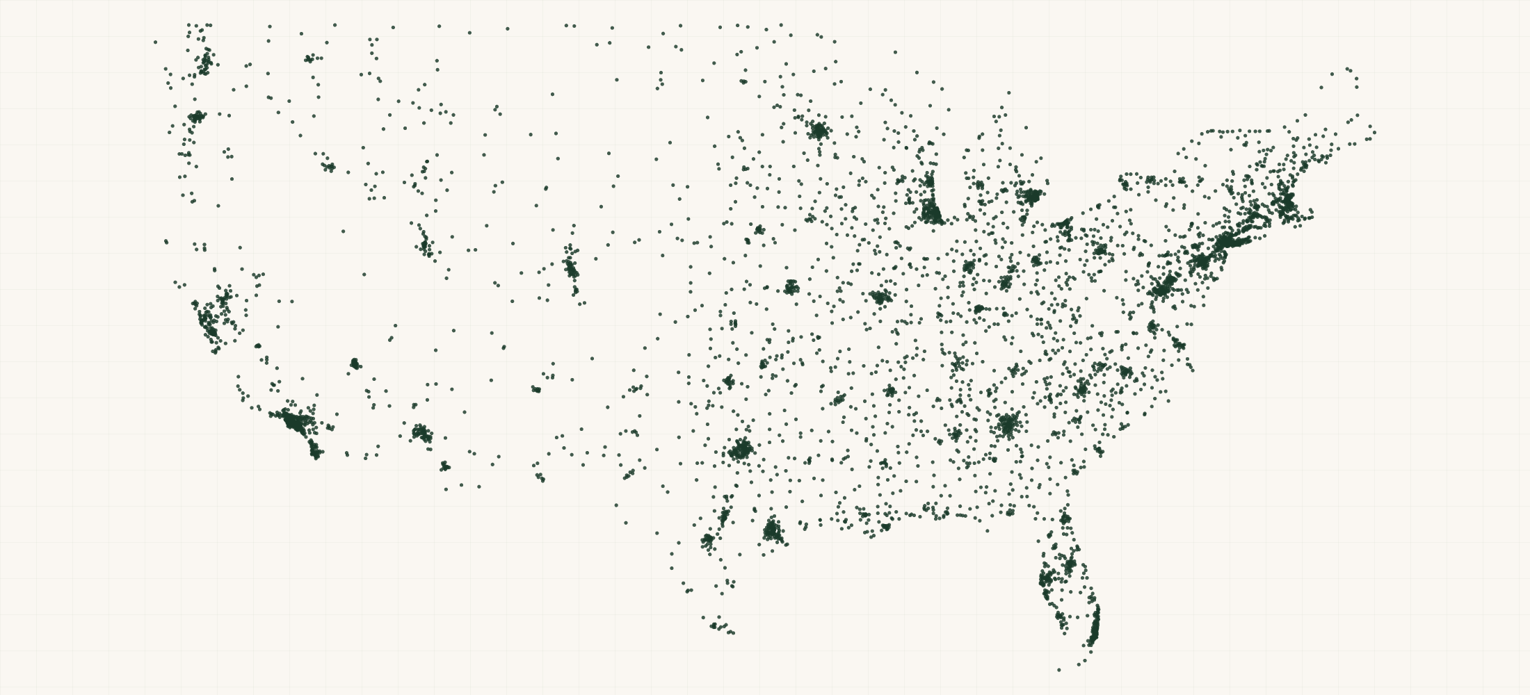 Map of where the Crocs Retailers are