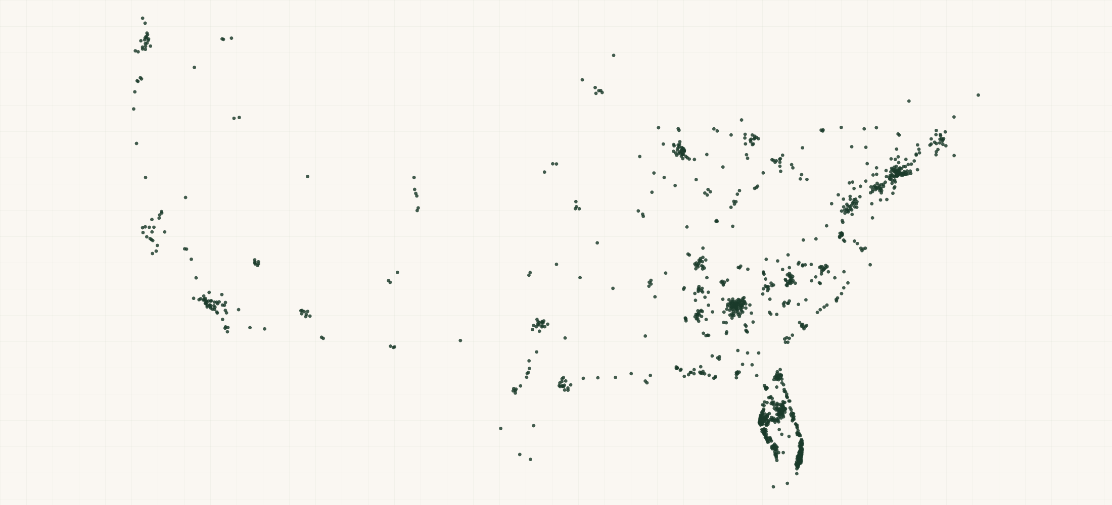 Map of where the Curalin Retailers are