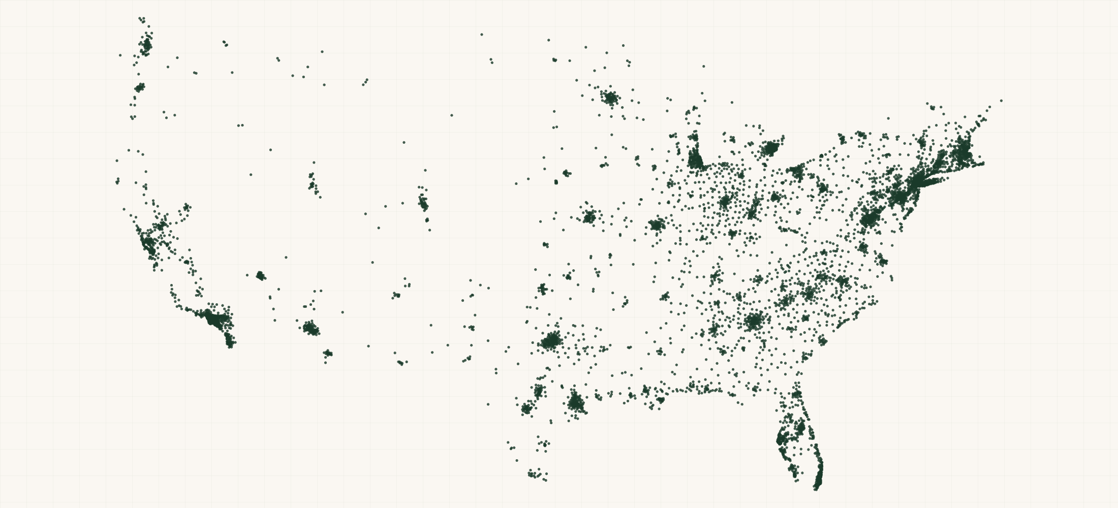 Map of where the CVS Pharmacy Locations are