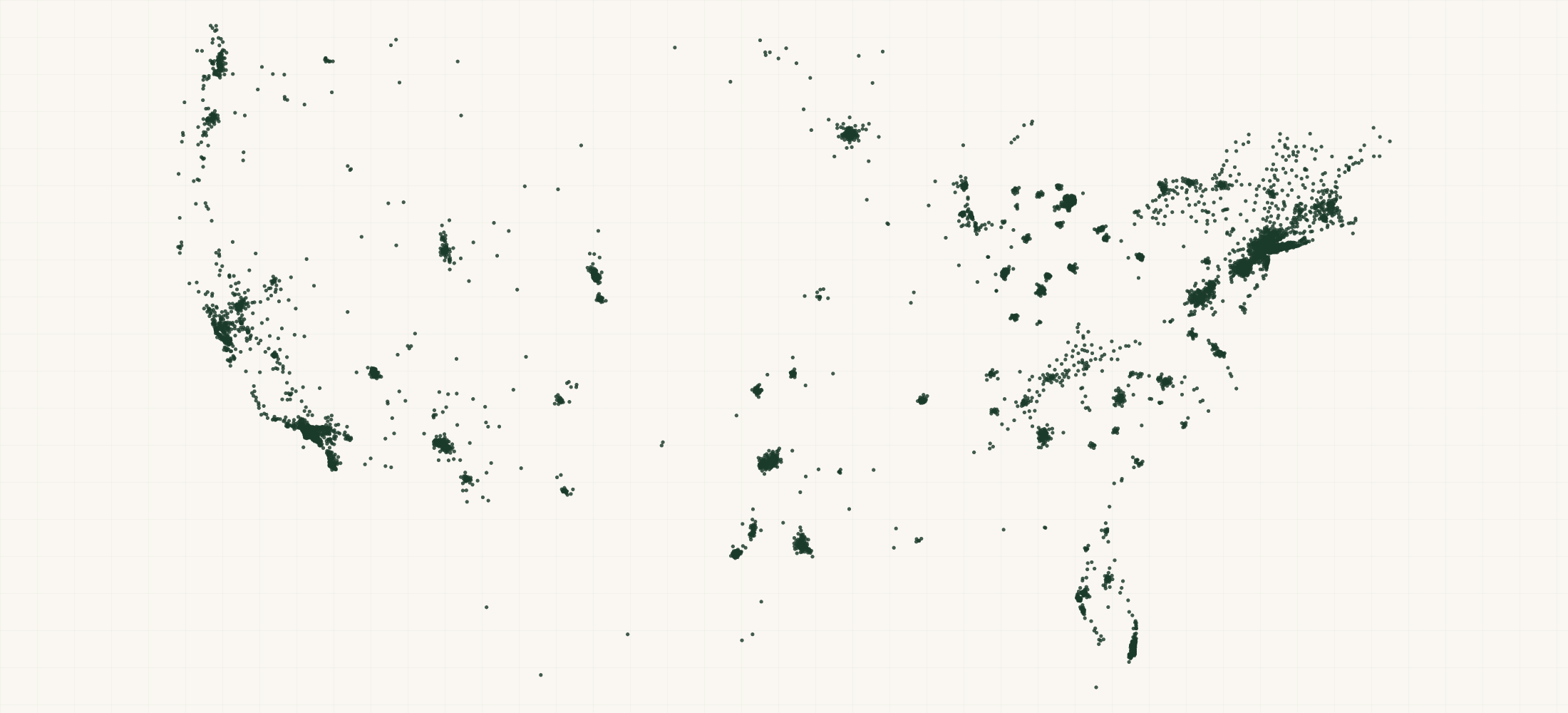 Map of where the CVT Soft Serve Retailers are