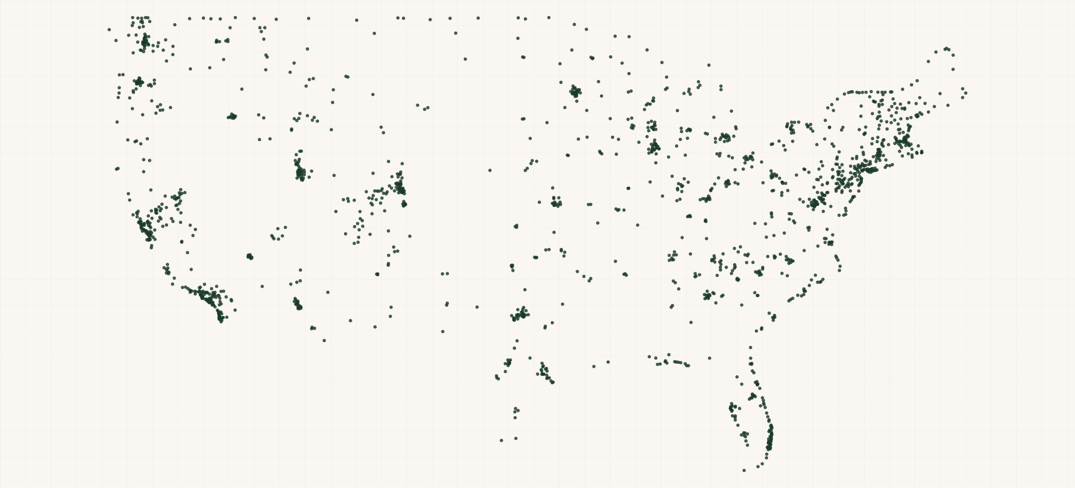 Map of where the Dakine Retailers are