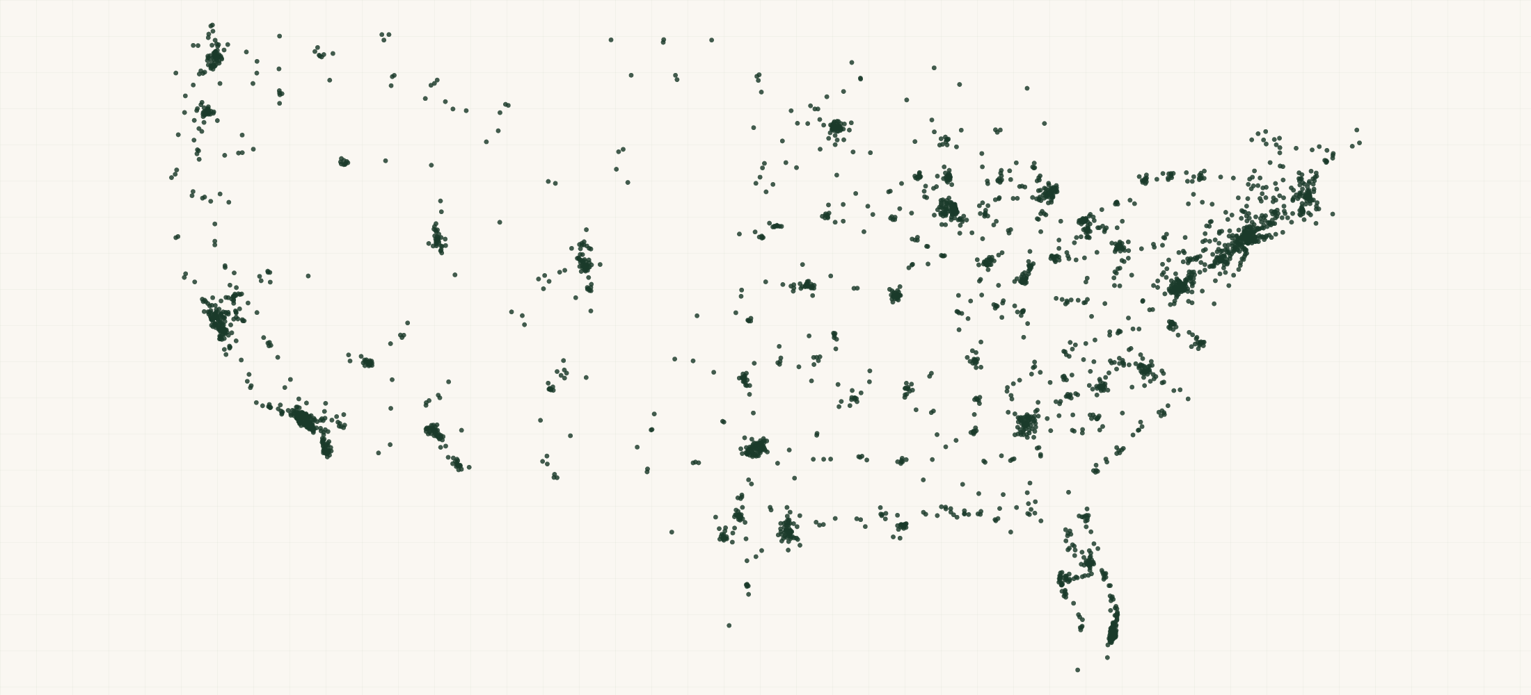 Map of where the Dance & Ballet Companies are