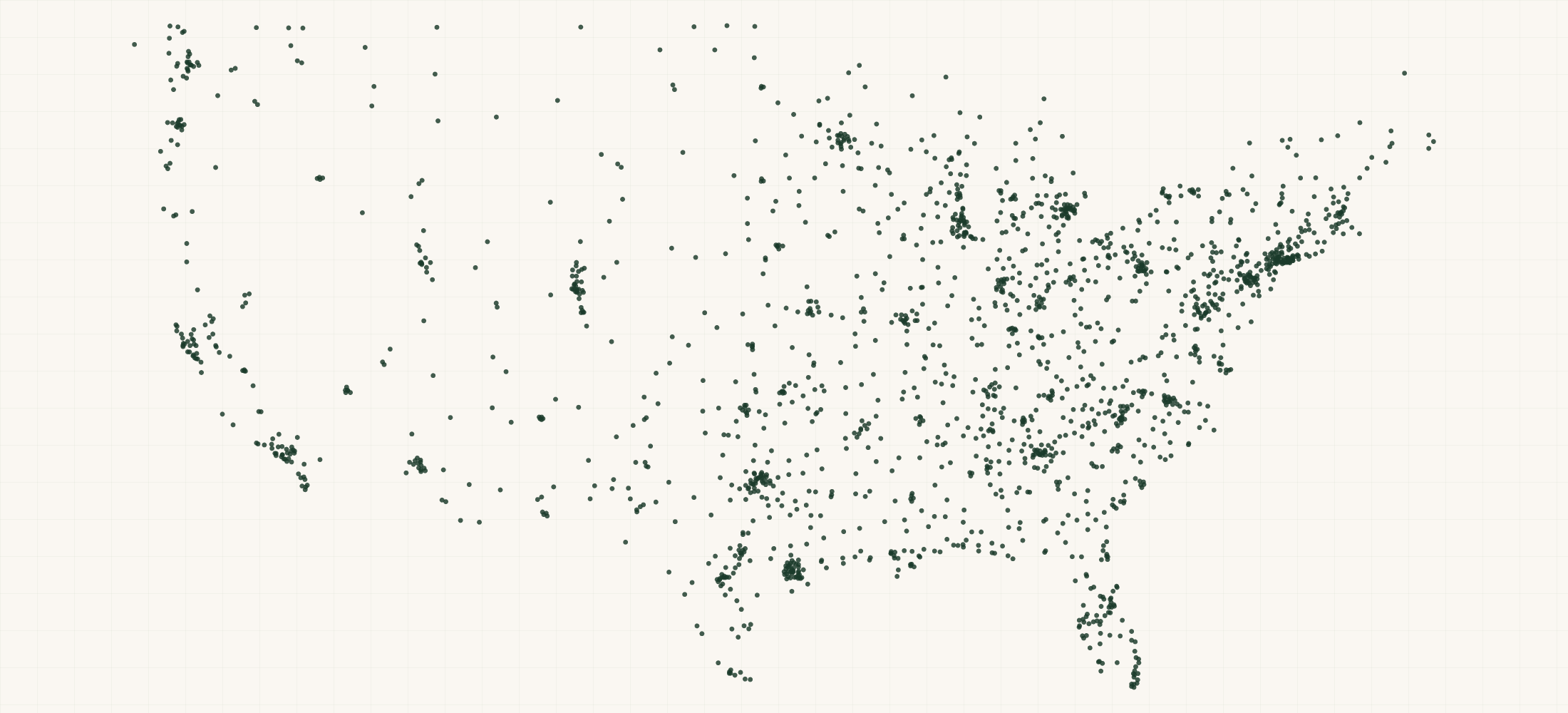 Map of where the DeMarini Retailers are