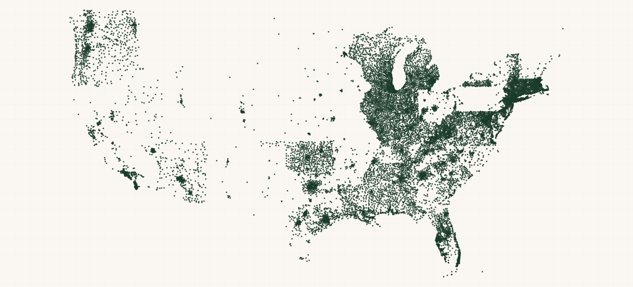 Map of where the Design Essentials Retailers are