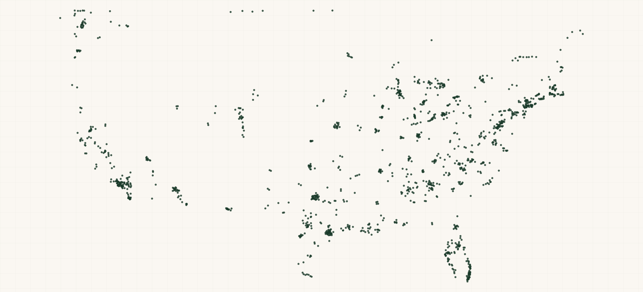 Map of where the Dignity Memorial Locations are