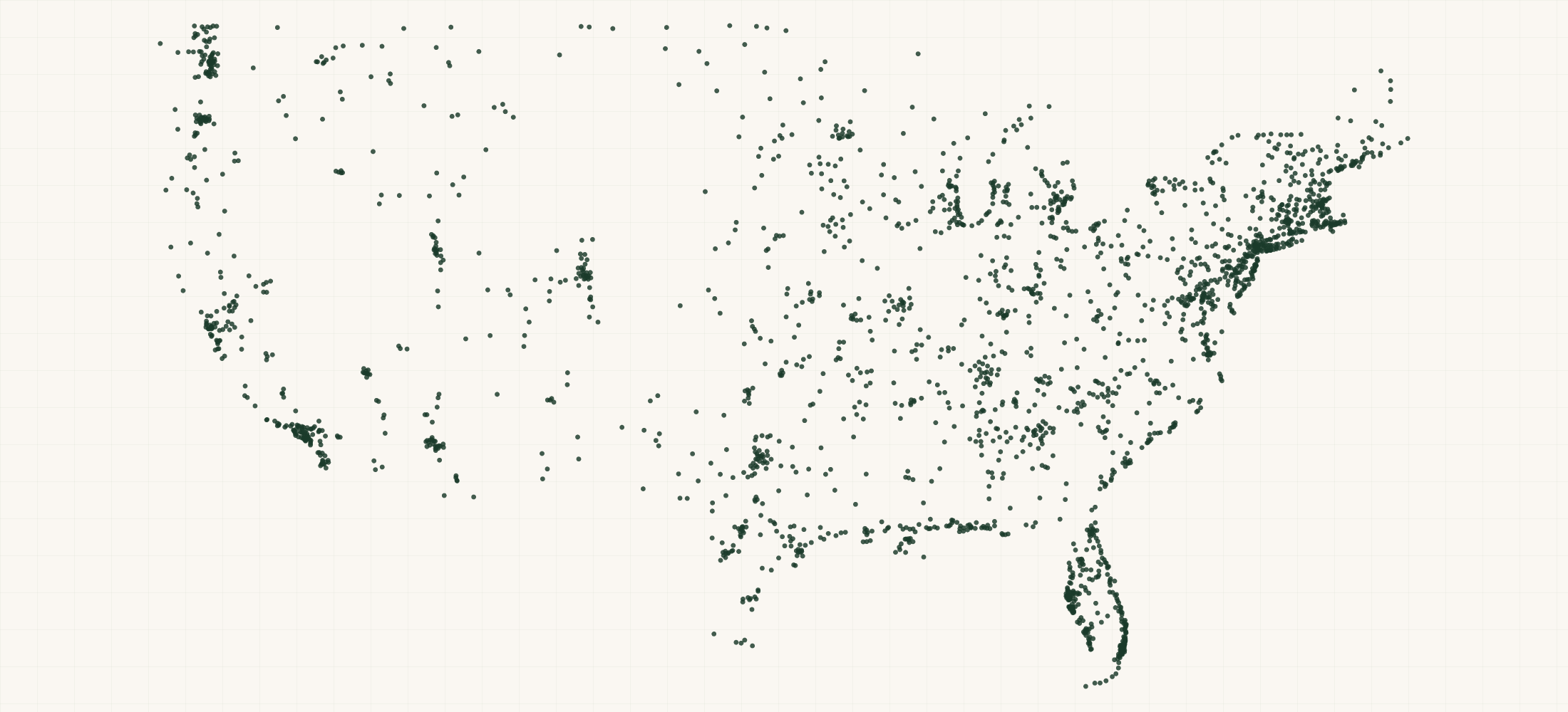 Map of where the Dometic Retailers are