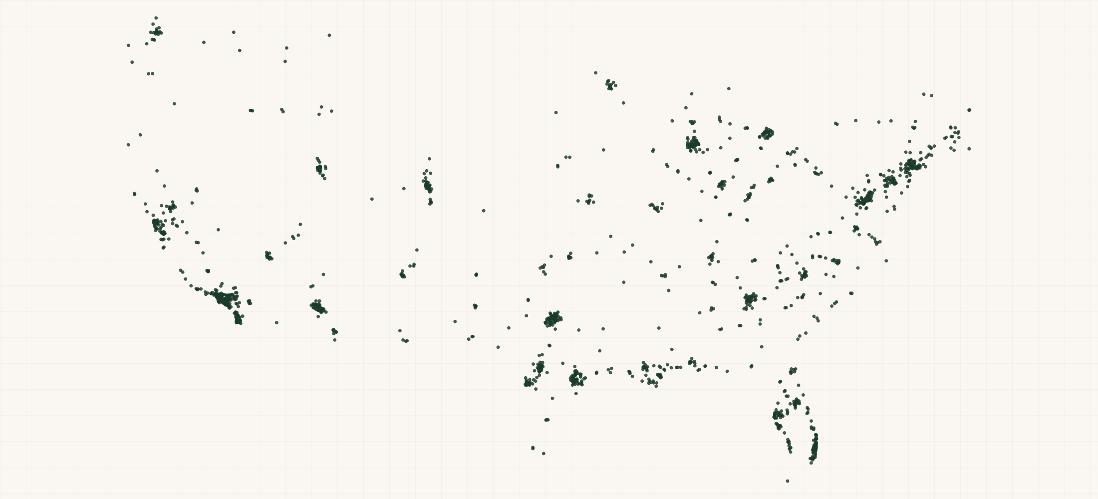 Map of where the Dose Retailers are