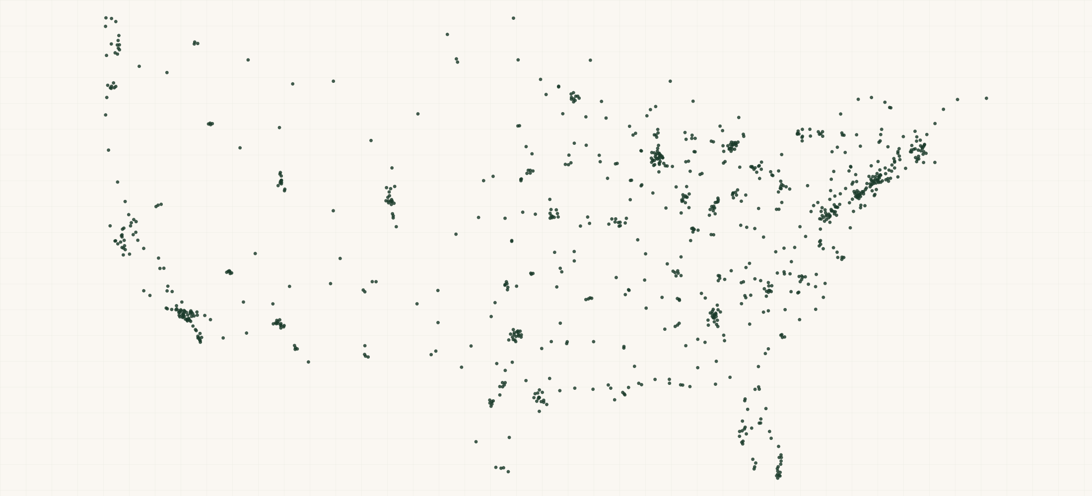 Map of where the Dr Martens Retailers are