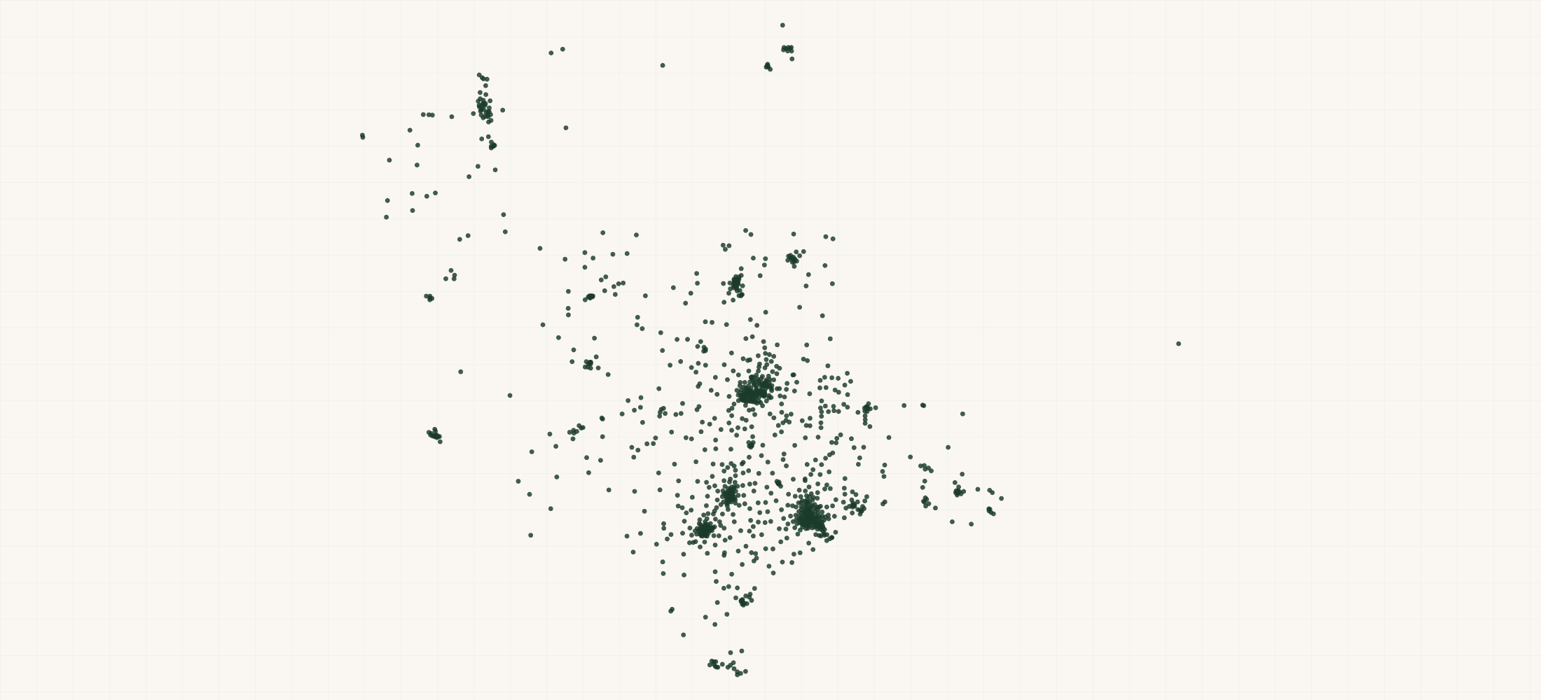 Map of where the Dripping Springs Vodka Retailers are