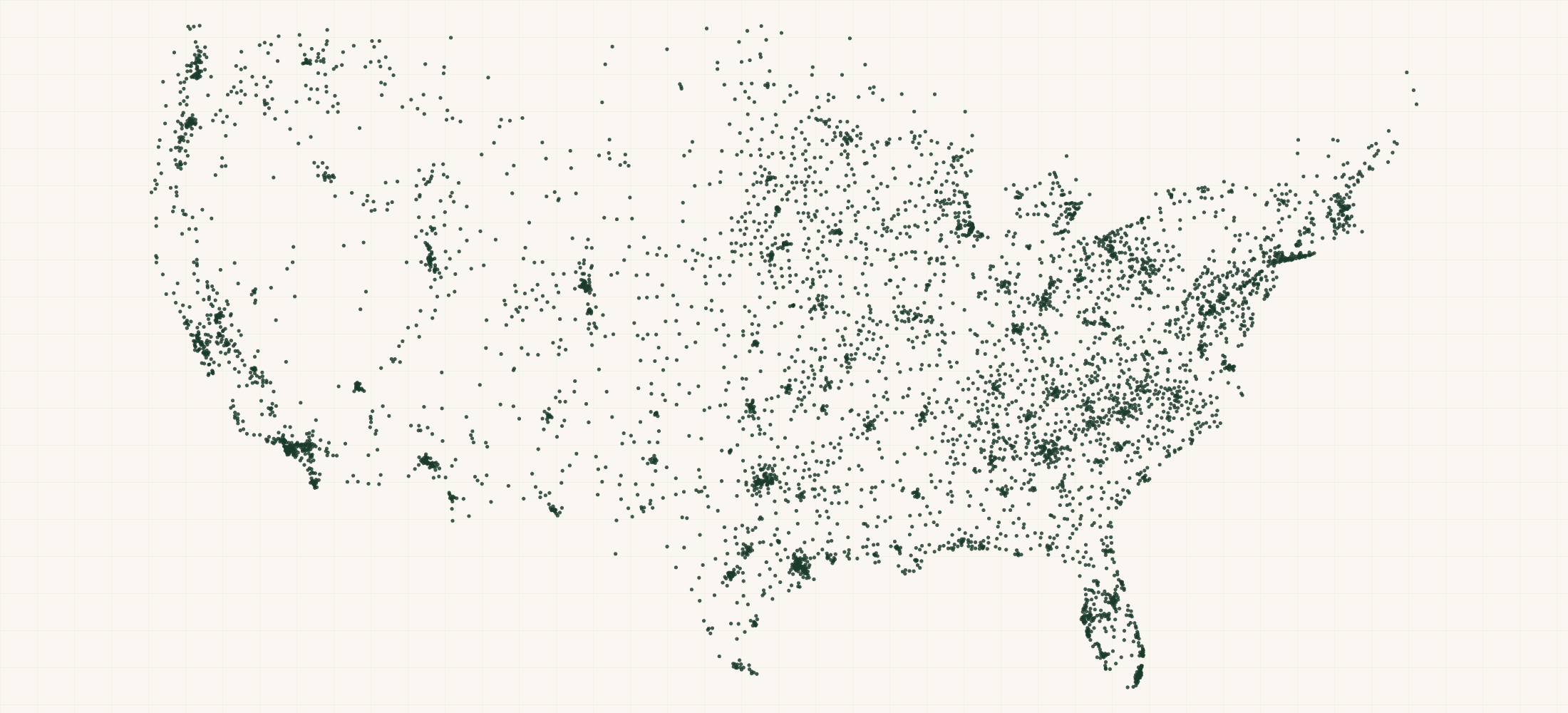 Map of where the Dropstars Retailers are