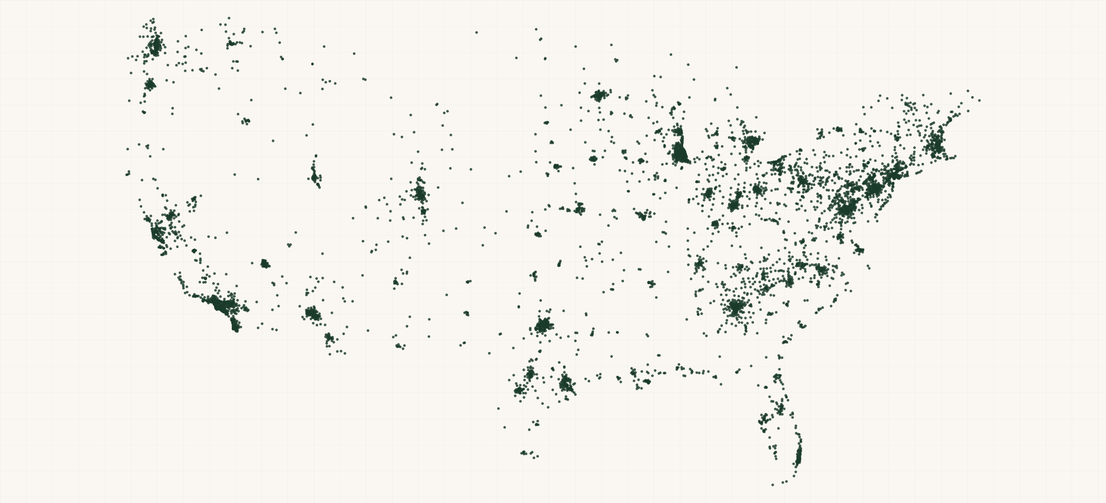 Map of where the Drumroll Snacks Retailers are