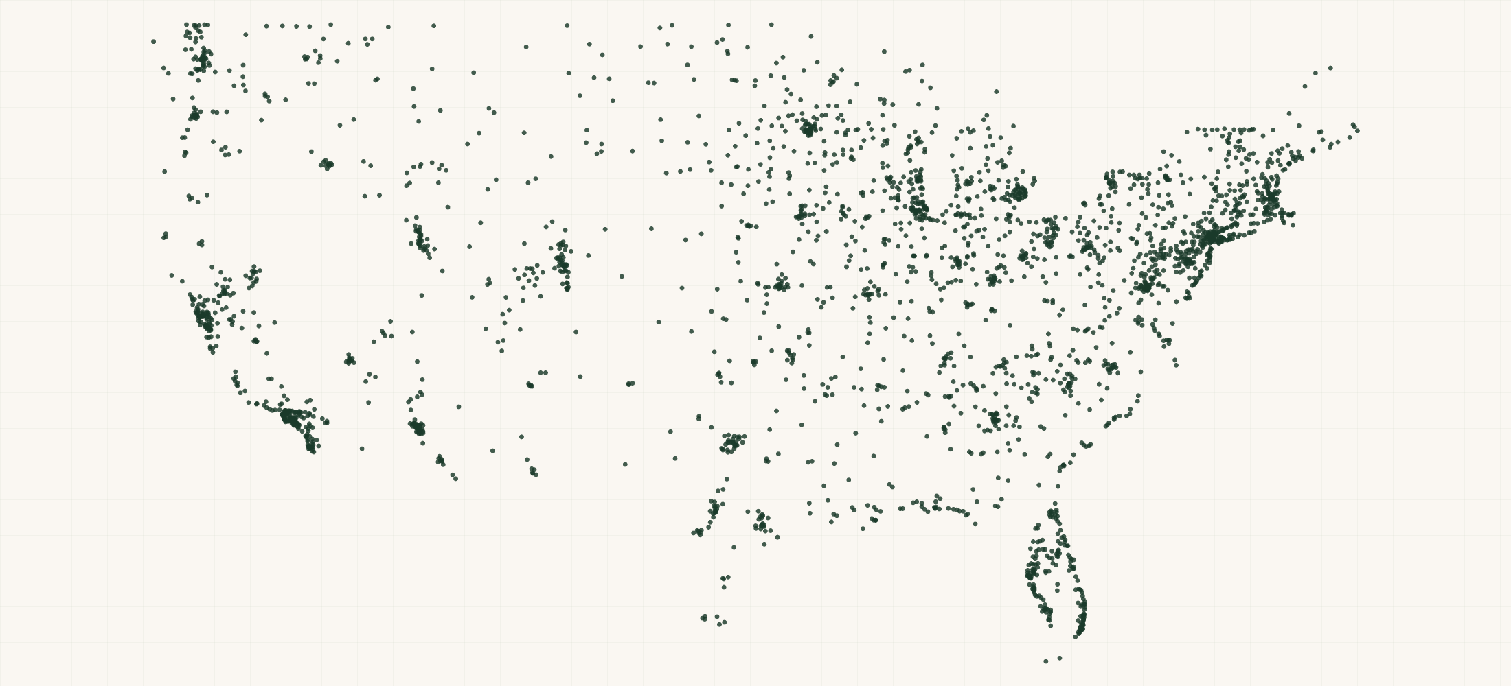Map of where the E-Bikes Brand Retailers are