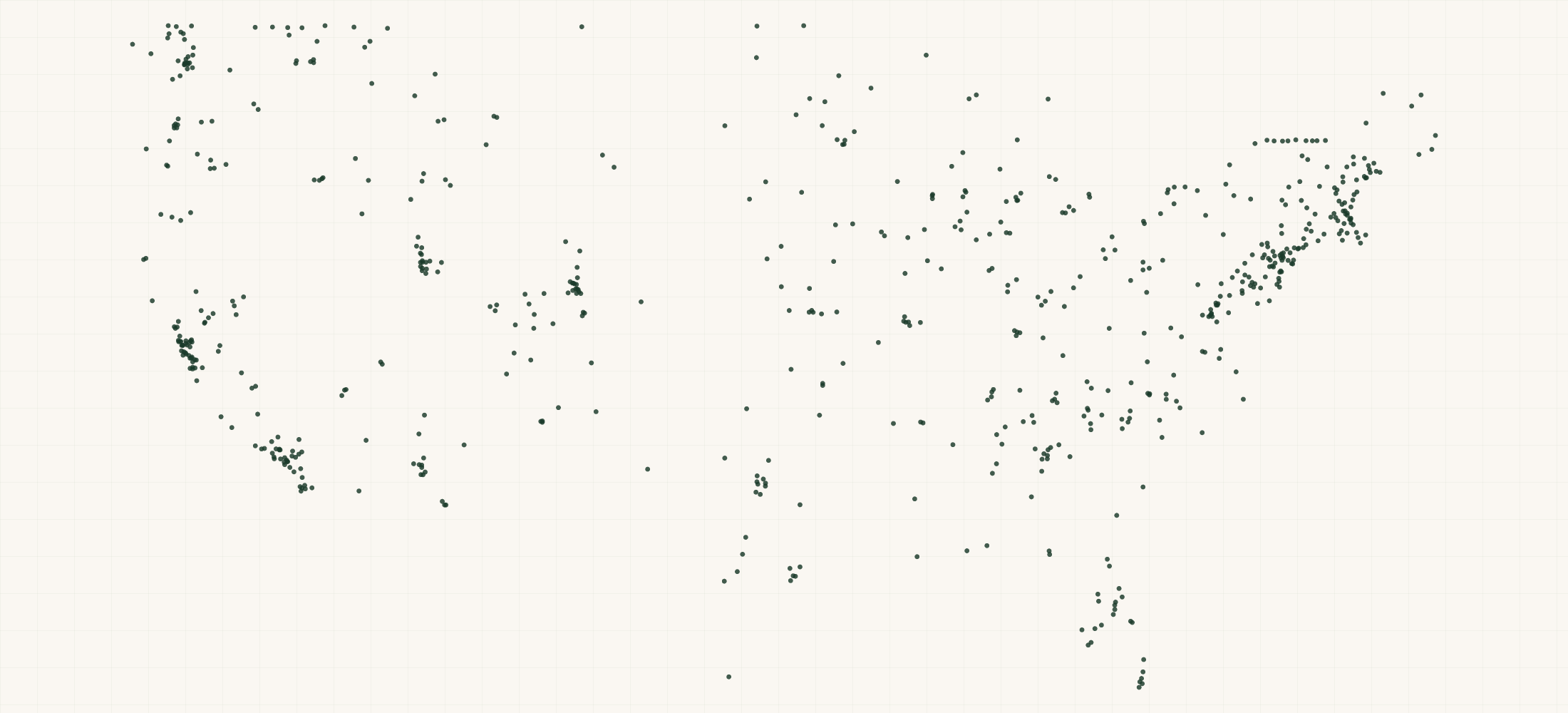 Map of where the E*thirteen Retailers are