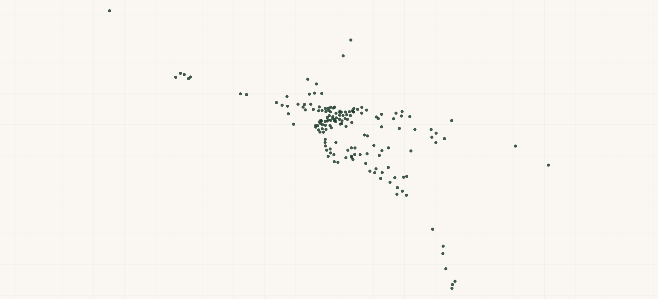 Map of where the Easy Does It Brew Retailers are
