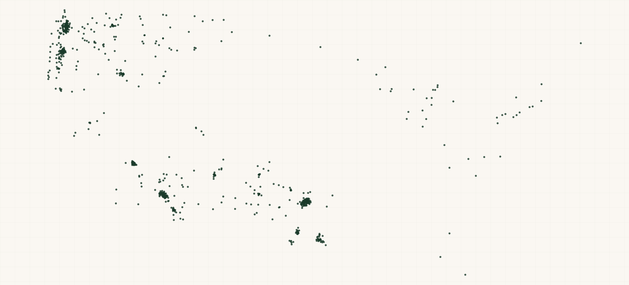 Map of where the Ebb and Flow Wines Retailers are