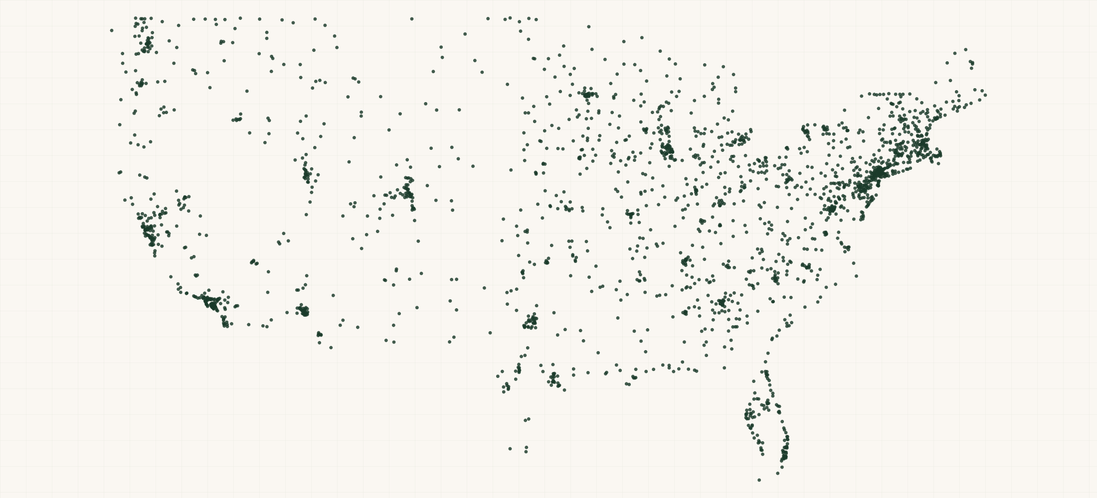Map of where the Electra Retailers are