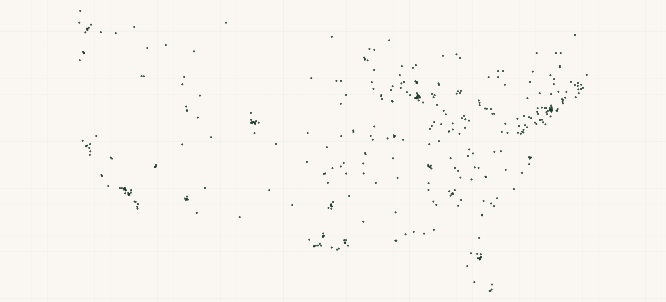 Map of where the Electronics & Audio Brand Retailers are
