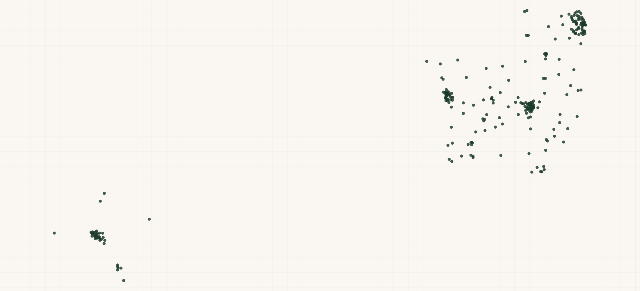 Map of where the Elevate Cannabis Retailers are