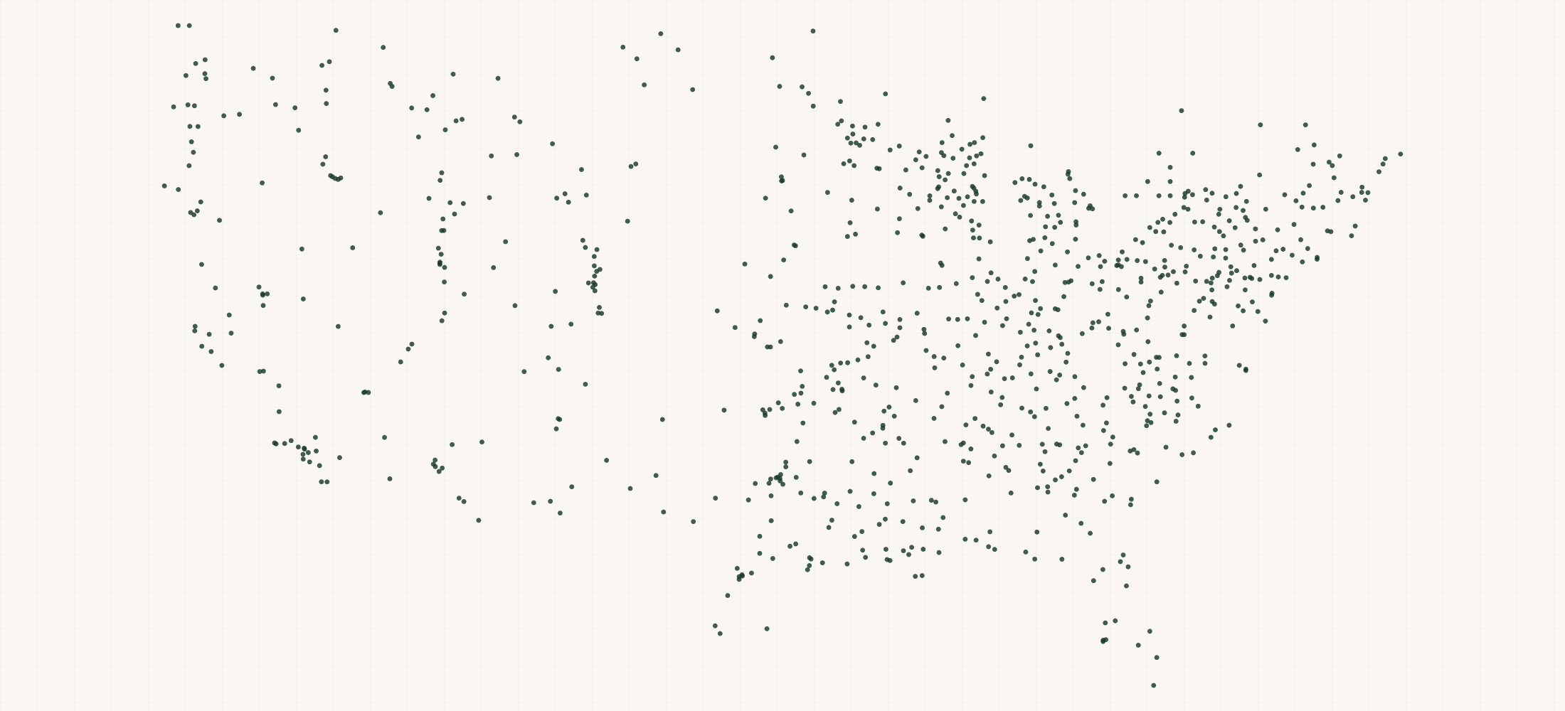 Map of where the Elite Archery Retailers are