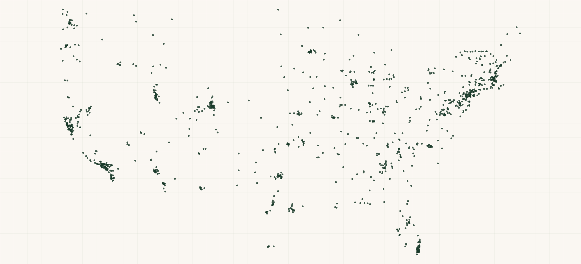 Map of where the ENVE Composites Retailers are