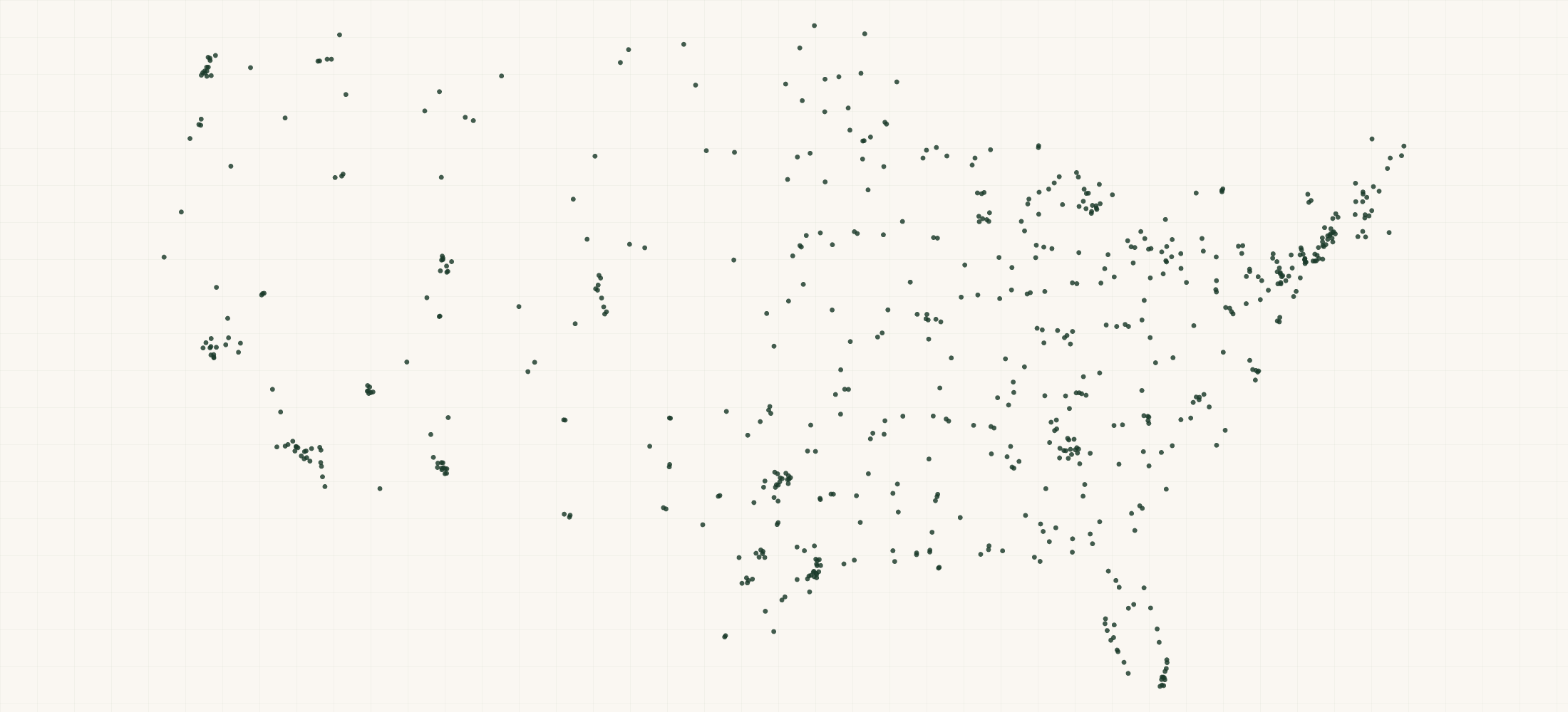 Map of where the EOTECH Retailers are