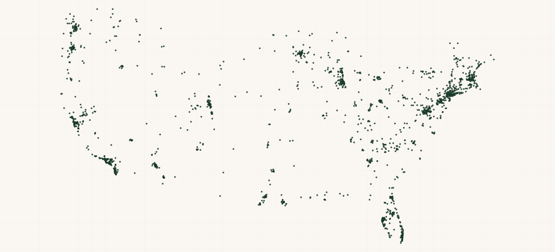 Map of where the Evil Bone Water Retailers are