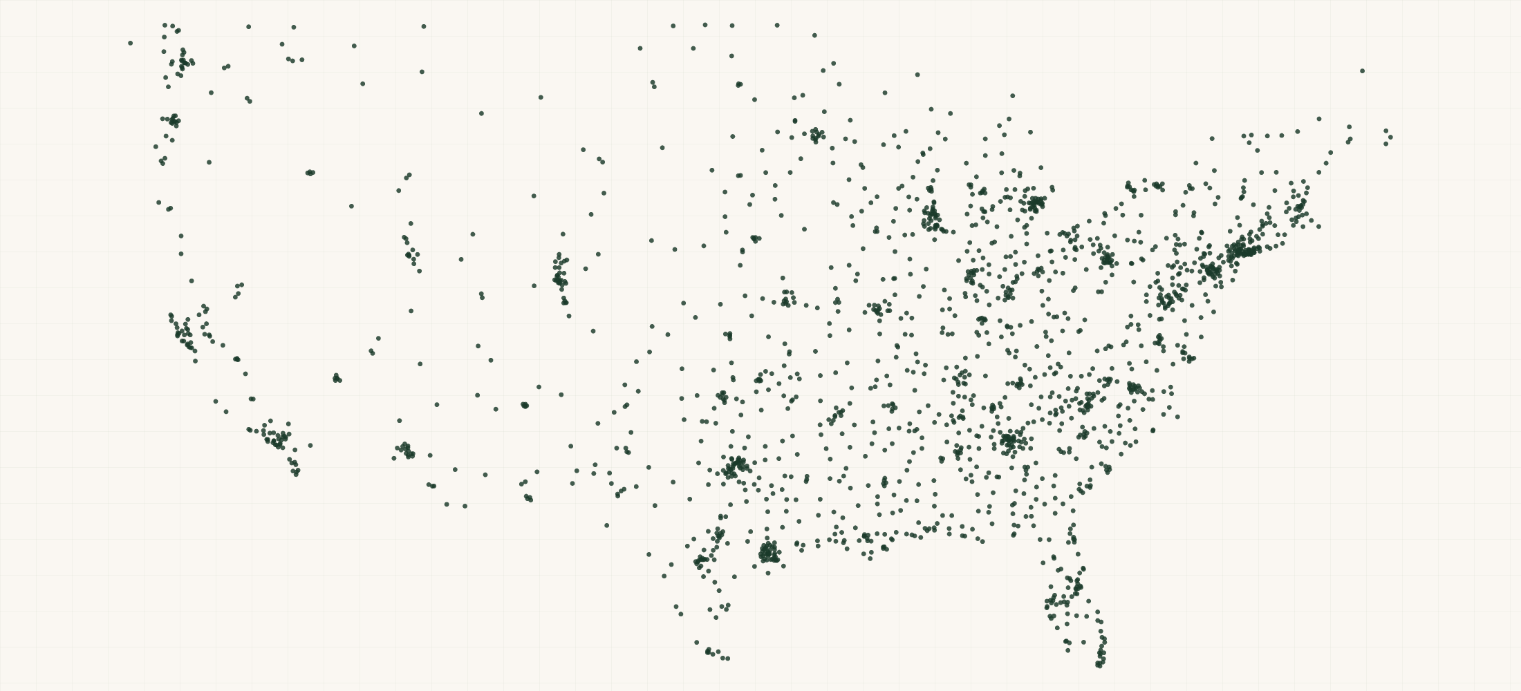 Map of where the EvoShield Retailers are
