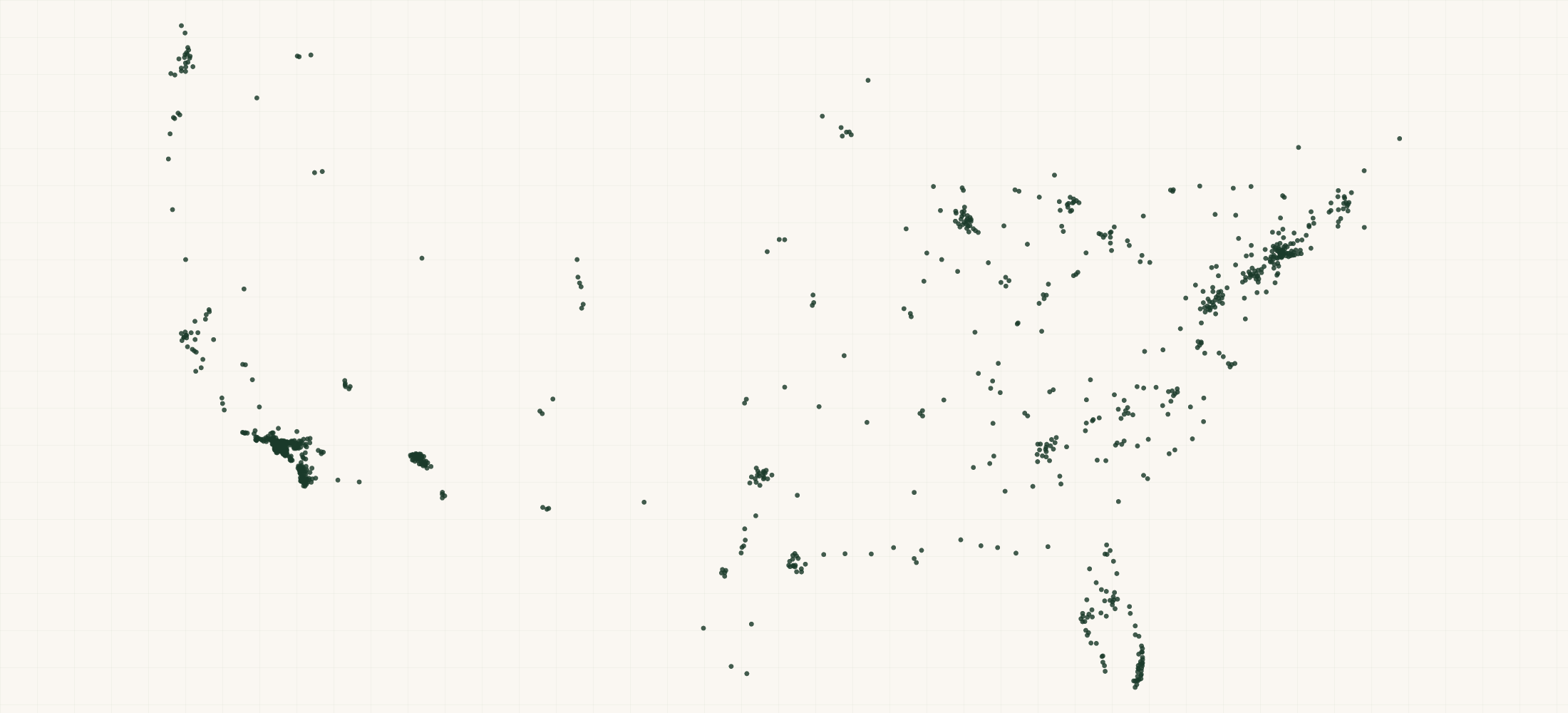 Map of where the F3 Energy Retailers are