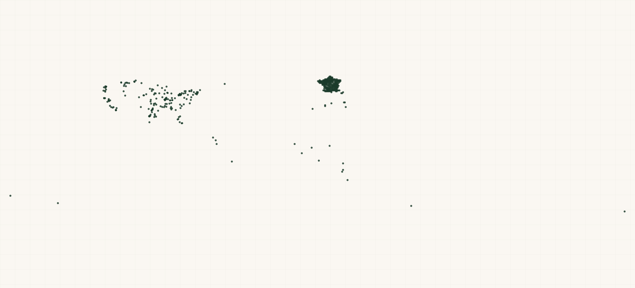 Map of where the Facom Retailers are